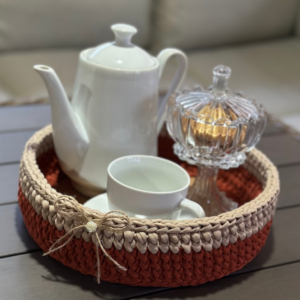 Bandeja Artesanal Tejida A Crochet